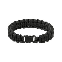 Náramek pletený PARACORD 15mm ČERNÝ vel. M