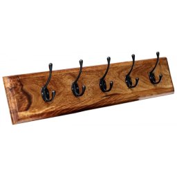 indickynabytek.cz - Věšák s 5 háčky Jali 80x15x2,5 z indického masivu palisandr / sheesham