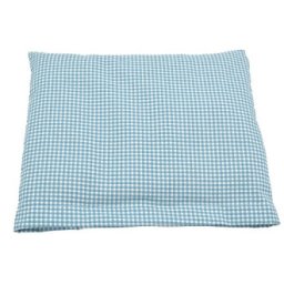 Polštářek s pšeničným zrnem, světle modrá - bílá kostka, 19 x 18 cm