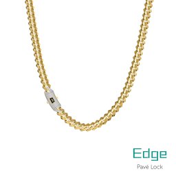 Monaco Chain Edge Plain Pavé lock 8 mm IZ30143
