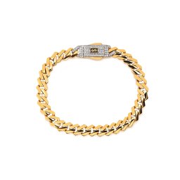 Monaco Chain náramek Edge Plain Pavé Lock 8 mm IZ30143N