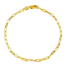 Silvego Zlatý náramek Paper Clip Flat 2,4 mm - Y - AWPLPV060BGY