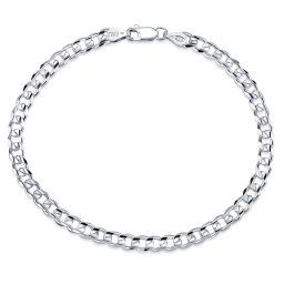 Silvego Stříbrný řetěz na ruku CURB Pancer 5mm - 18 až 22 cm - rhodiovaný - TTT120BLC