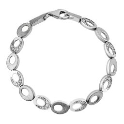 Silvego Dámský stříbrný náramek LOTUS - QRB193
