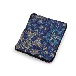 Skládací nákupní taška se zipem pevná 38x44 cm, barva 82 modrá královská mandala
