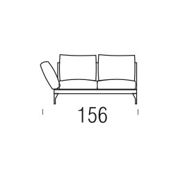 Beltá / Frajumar designové sedačky Asso 156cm open