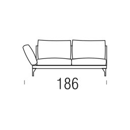 Beltá / Frajumar designové sedačky Asso 186cm open