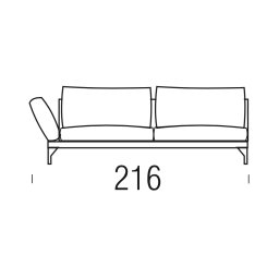 Beltá / Frajumar designové sedačky Asso 216cm open