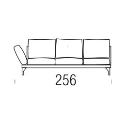 Beltá / Frajumar designové sedačky Asso 256cm open