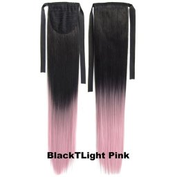 Girlshow Culík, cop na zavazování rovný OMBRE - odstín Black T Light Pink