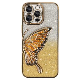 Tel Protect Butterfly Water pro iPhone 16 - zlatý