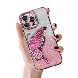 Tel Protect Butterfly Water pro iPhone 16 Pro - růžový