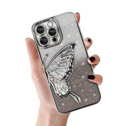 Tel Protect Butterfly Water pro iPhone 16 Pro - stříbrnýý