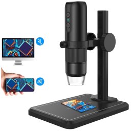 Mikroskop USB + Wifi na mobil (iOS/Android) digitální s LED světlem + 50-1000x zvětšení