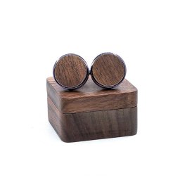 Gaira® Dřevěné manžetové knoflíčky 709119, Barva tmavě hnědá