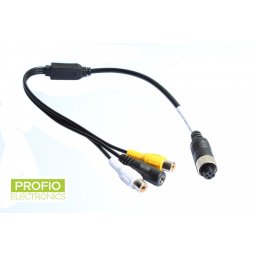 Propojovací kabel z cinch konektoru na 4pin pro připojení couvacího monitoru