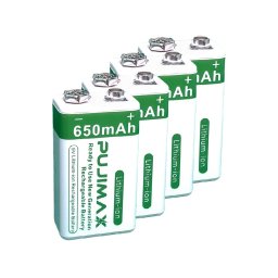 nabíjecí Lith. baterie 9V/650mAh (1000 cyklů) 4ks