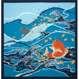 Japonský šátek Furoshiki 45 x 45 cm Umi (Moře)