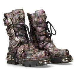 boty NEW ROCK - VINTAGE FLOWER LILA - M.391-S5