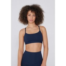 Tezenis Krátký Vyztužený Sportovní Top s Úzkými Ramínky Žena Modrá Größe L