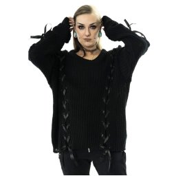 svetr dámský HEARTLESS - ISHANA JUMPER - BLACK - POI1484