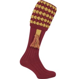 JACK PYKE ponožky podkolenky PEBBLE vzorované BURGUNDY