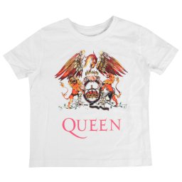 tričko dětské Queen - (Crest) - white/multicolour - METAL-KIDS - 814.25.7.999