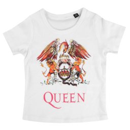 tričko dívčí Queen - (Crest) - white/multicolour - METAL-KIDS - 814.20.7.999