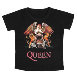 tričko dívčí Queen - (Crest) - black/multicolour - METAL-KIDS - 814.20.8.999
