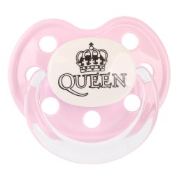 dudlík Queen - (Logo) - pale pink/black - METAL-KIDS - 815.101.5.8