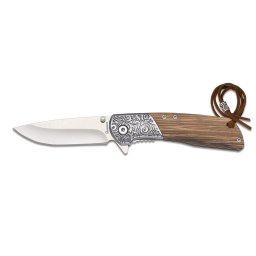 Albainox nůž zavírací ZEBRA WOOD hladké ostří