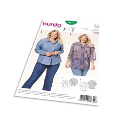 Střih Burda 6614 - Košile pro plnoštíhlé