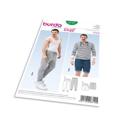 Střih Burda 6719 - Pánské tepláky, šortky, kraťasy