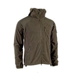 Mikina zip s kapucí fleece DELTA ZELENÁ vel. L