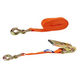 KesTek Upínací popruh s ráčnou a karabinovým hákem dvoudílný 8 m x 50 mm / 5 T 40228KT