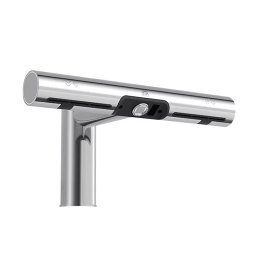 Stříbrný nerezový bezdotykový vysoušeč rukou ve vodovodní baterii Jet Dryer AIRTAP