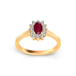 Jedinečný rubínový prsten 0,27 ct s diamanty ARBR19AY