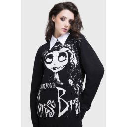 svetr unisex KILLSTAR x CORPSE BRIDE - Distressed - Black - KSRA012396