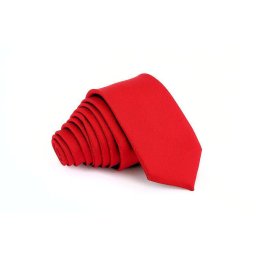 Pánská červená slim kravata - 5 cm
