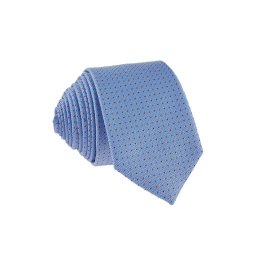 Pánská modrá slim kravata s tečkami - 6 cm