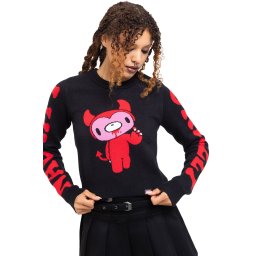 svetr dámský KILLSTAR x GLOOMY the Naughty Grizzly - Naughty Grizzly - Black - KSRA010706