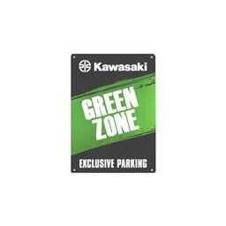 Kawasaki GREEN ZONE cedule plechová 210x297mm