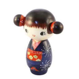 Japonská panenka Kokeshi Gokigen 13,5 cm