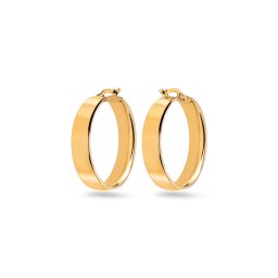 Široké kruhové náušnice 3cm Ella, žluté zlato IZ22462