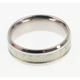 prsten Punk Gothic - SSR-R183 gray and white