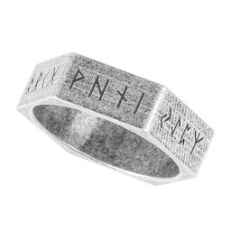 prsten Hexagon Viking Nordic Runes RETRO - SS8-R230 RETRO