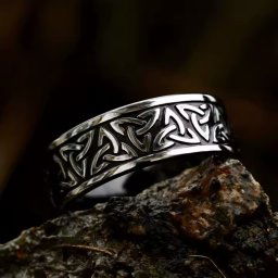 prsten Celtic Odin Round - SS8-1007R black