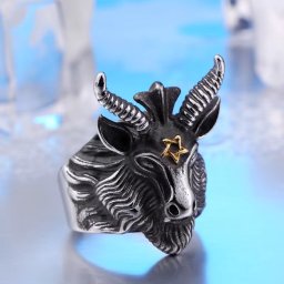 prsten Baphomet - SS8-182R Gold