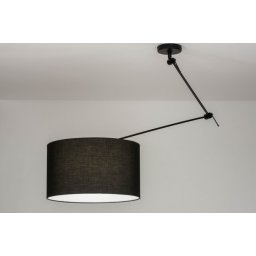 Závěsné designové černé svítidlo nad stůl Snap Light Black and Black