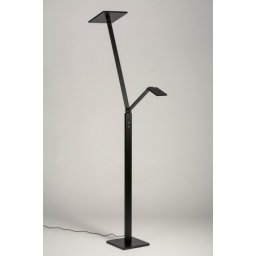 Stojací designová lampa se stmívačem Asymetrico Gene Black Quadra